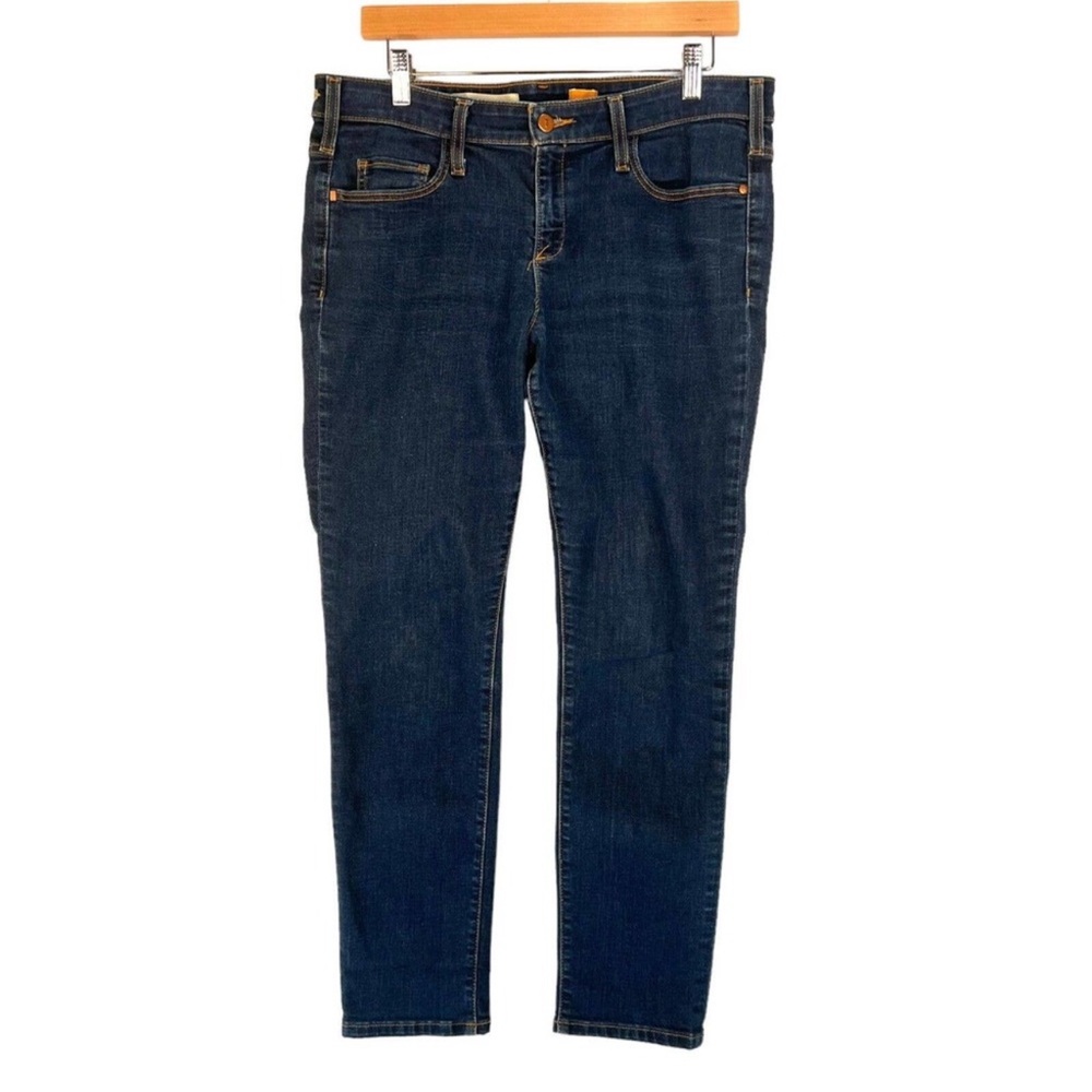 Pilcro and the Letterpress Serif Fit Mid Rise Dark Wash Jean